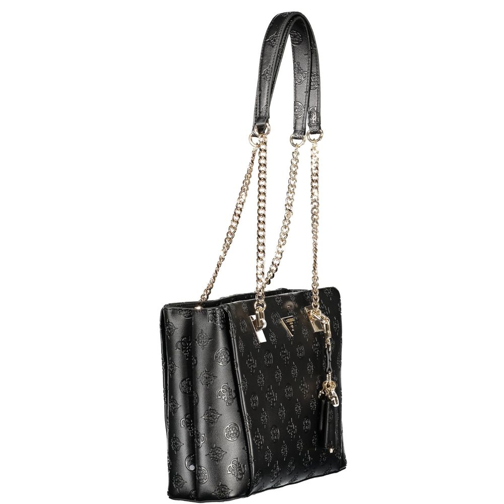 Guess Jeans Nero Poliuretano Women Women's Handbag