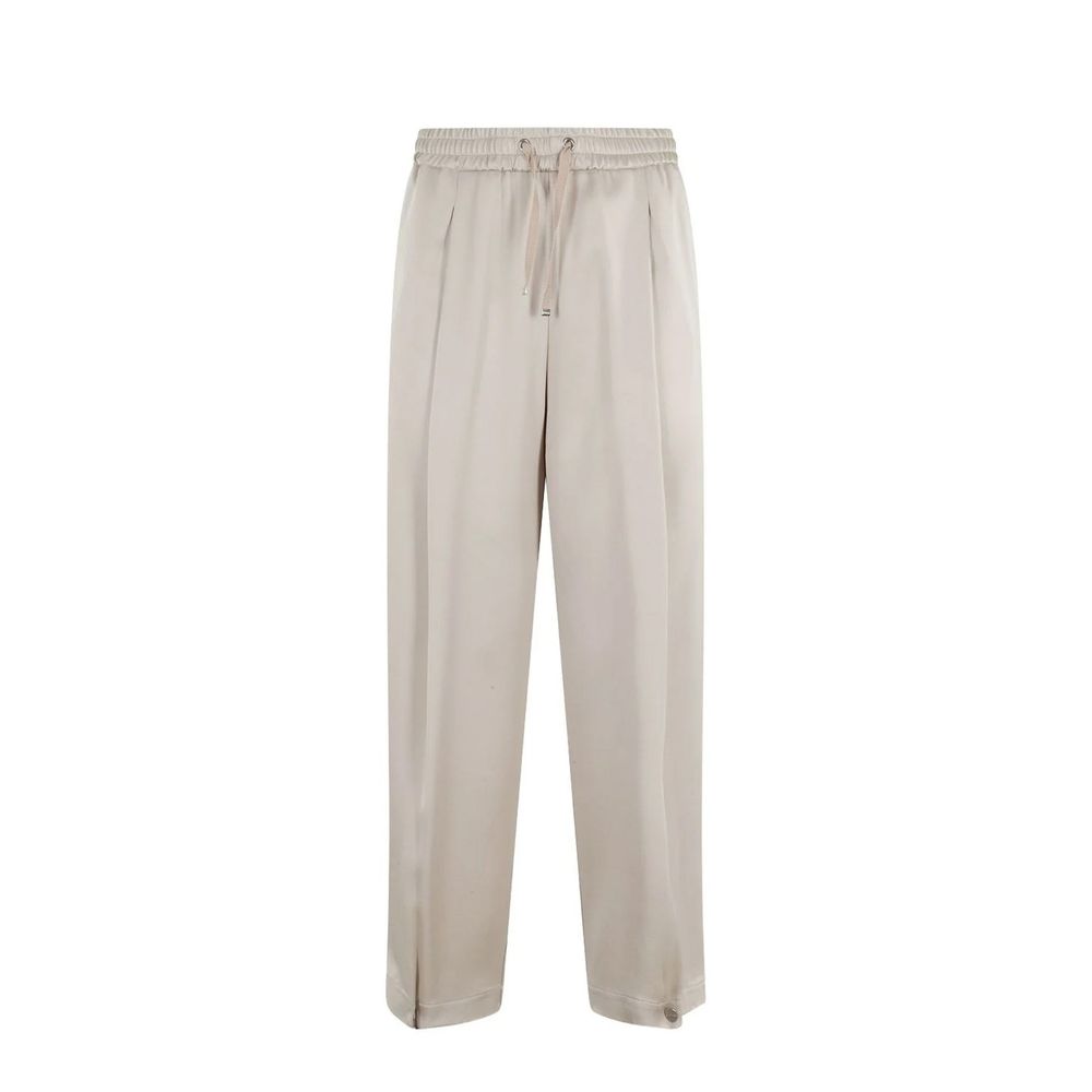 Herno Beige Acetate Casual Women's Pants