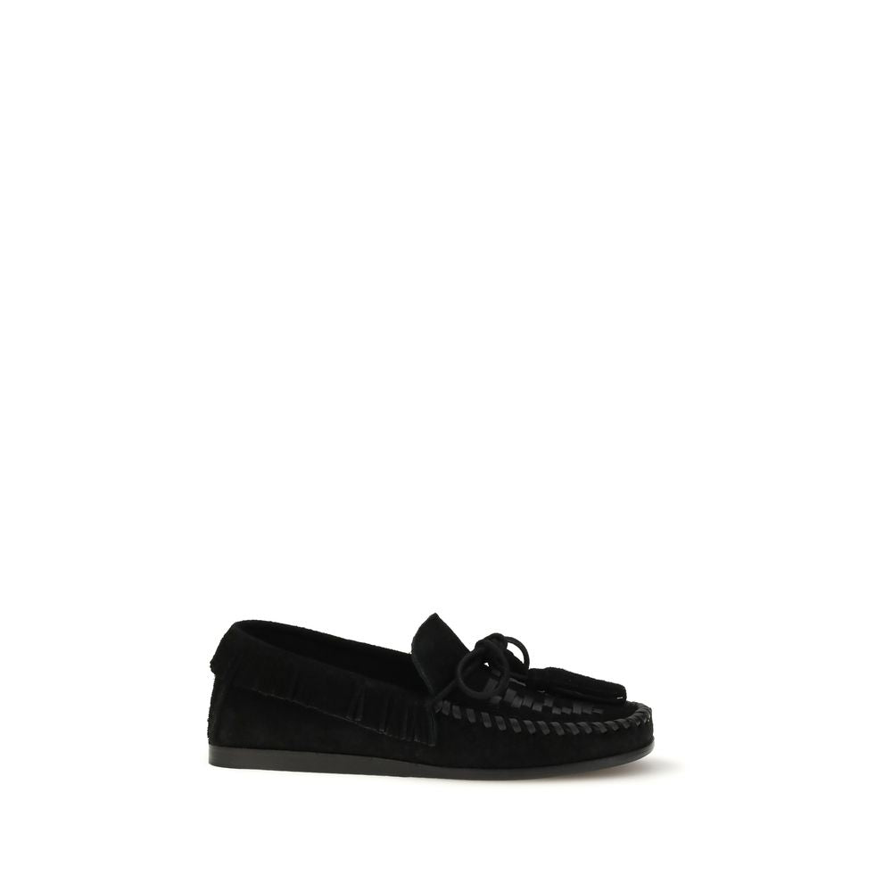Isabel Marant Black Calf Leather Bos Taurus Slip-On Women's Loafers