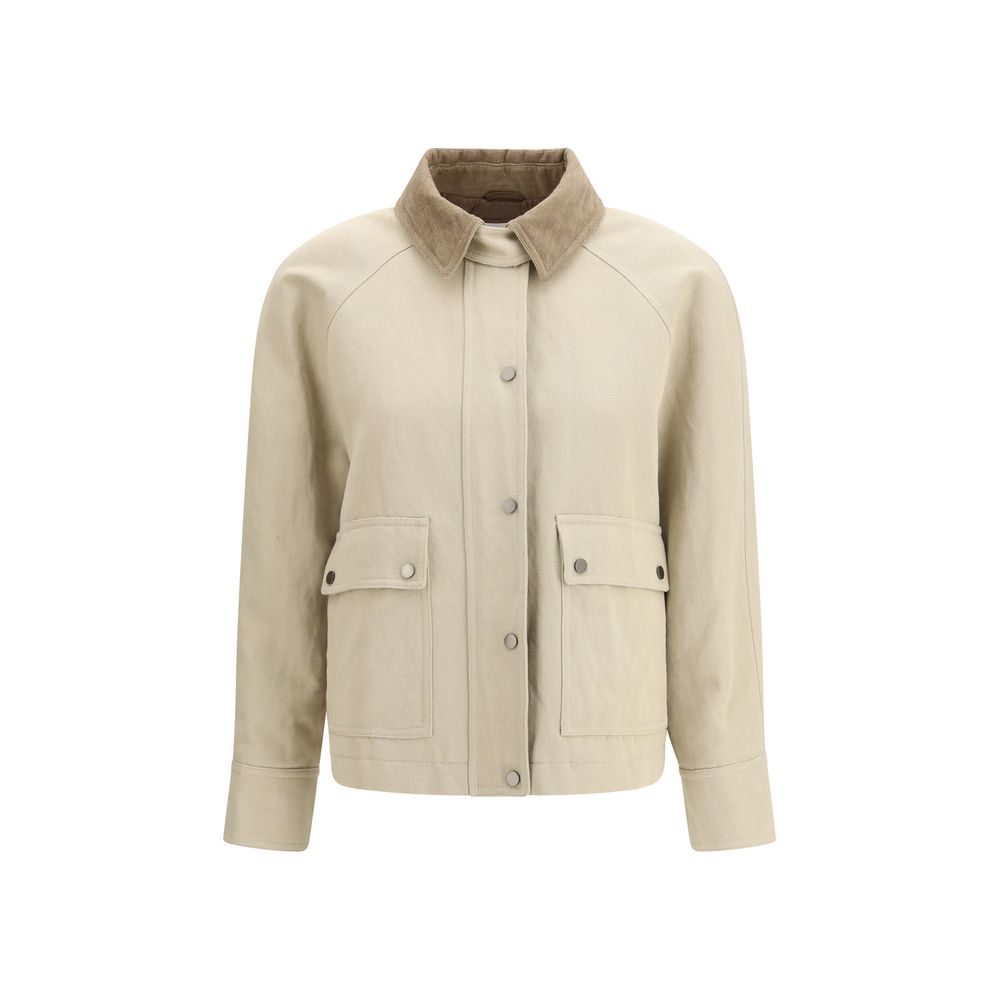 Brunello Cucinelli Beige Cotton Women's Coat
