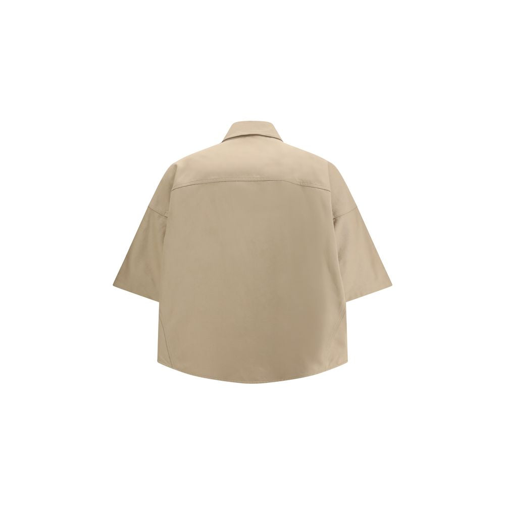 Brunello Cucinelli Beige Cotton Shortsleeve Women's Shirt
