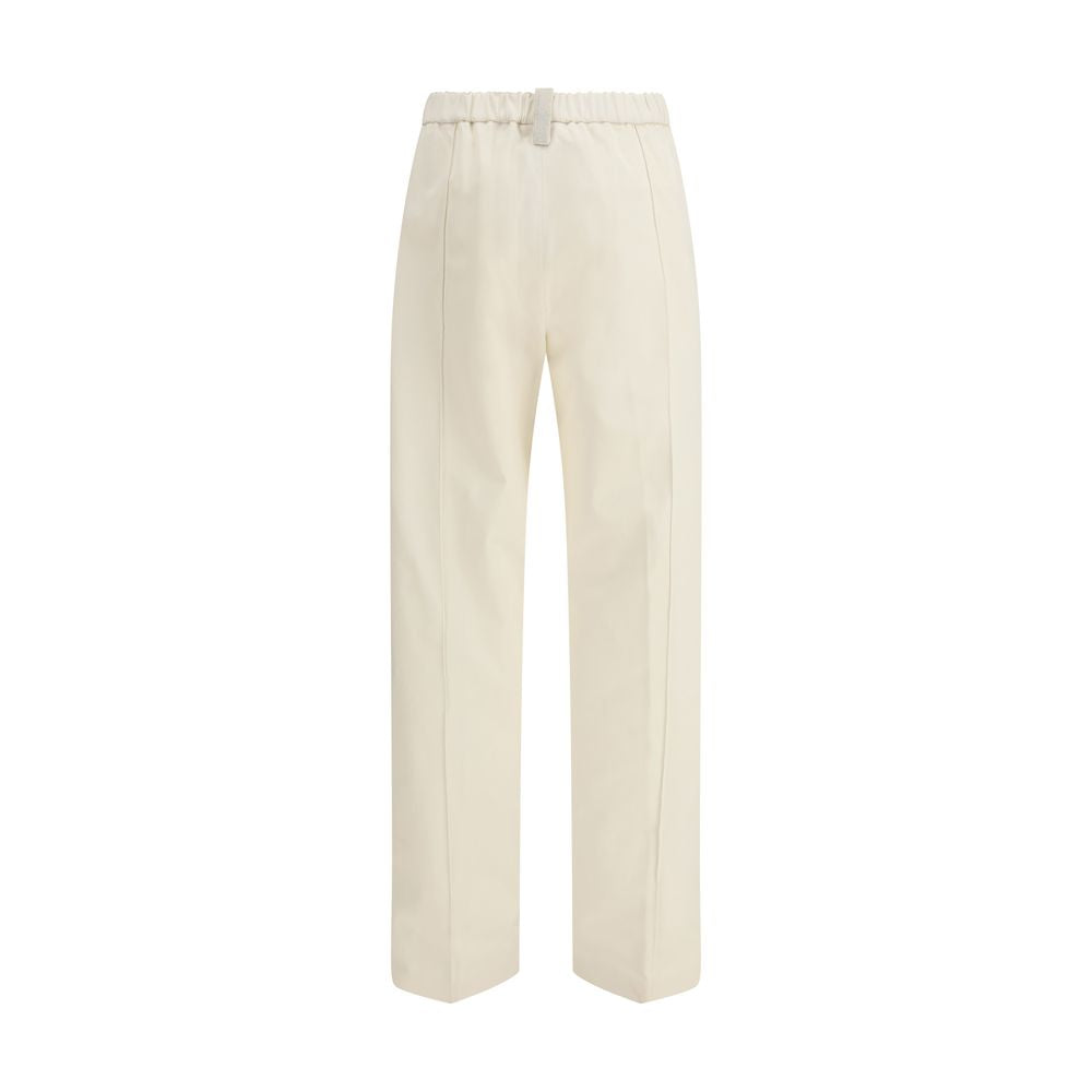 Fabiana Filippi Beige Cotton Casual Women's Pants