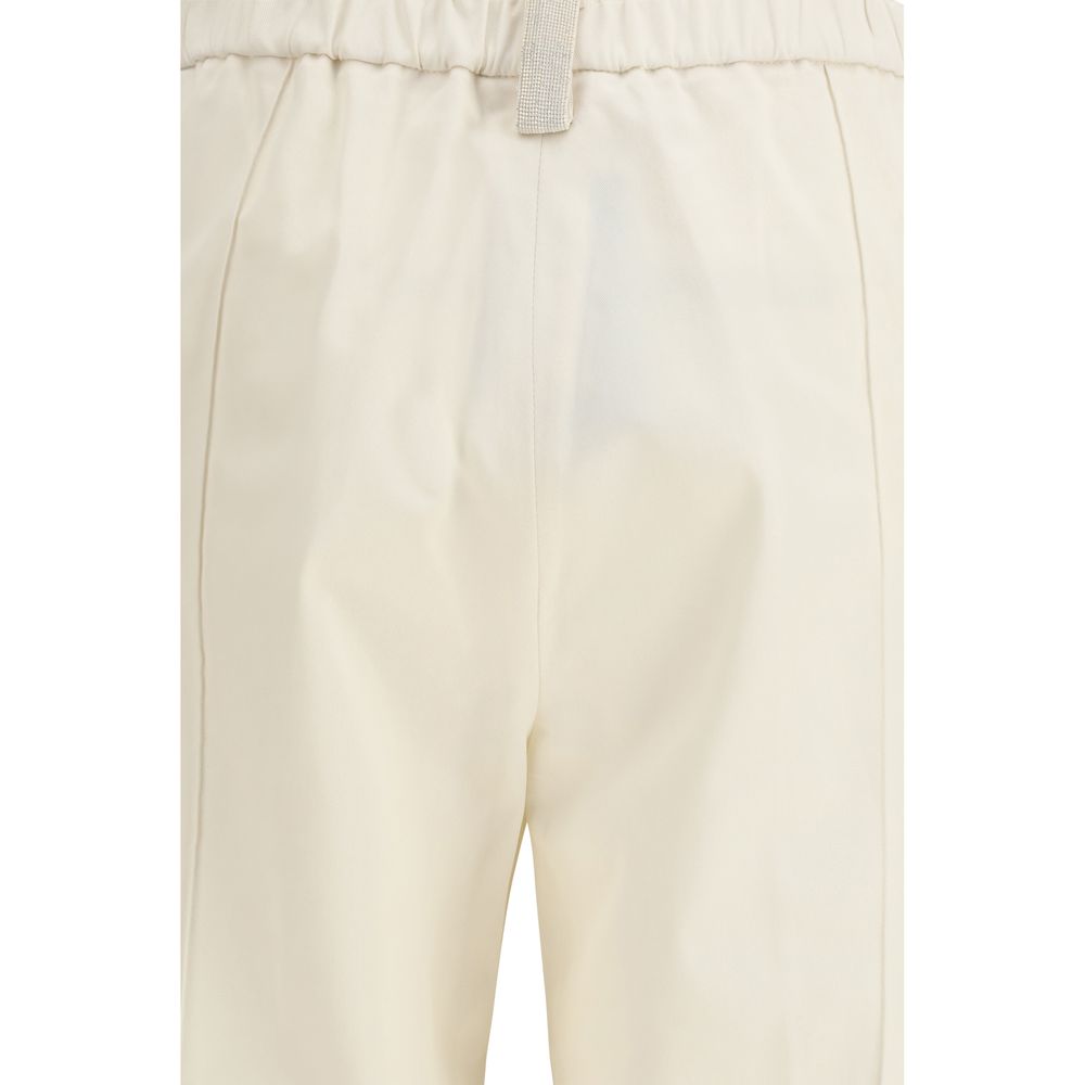 Fabiana Filippi Beige Cotton Casual Women's Pants