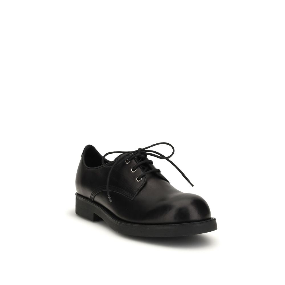 MM6 Black Calf Leather Bos Taurus Oxfords And Men's Derbies