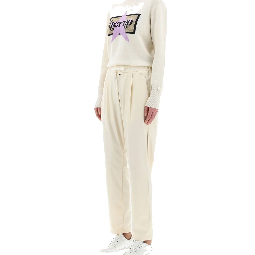 Herno White Polyester Casual Women's Pants