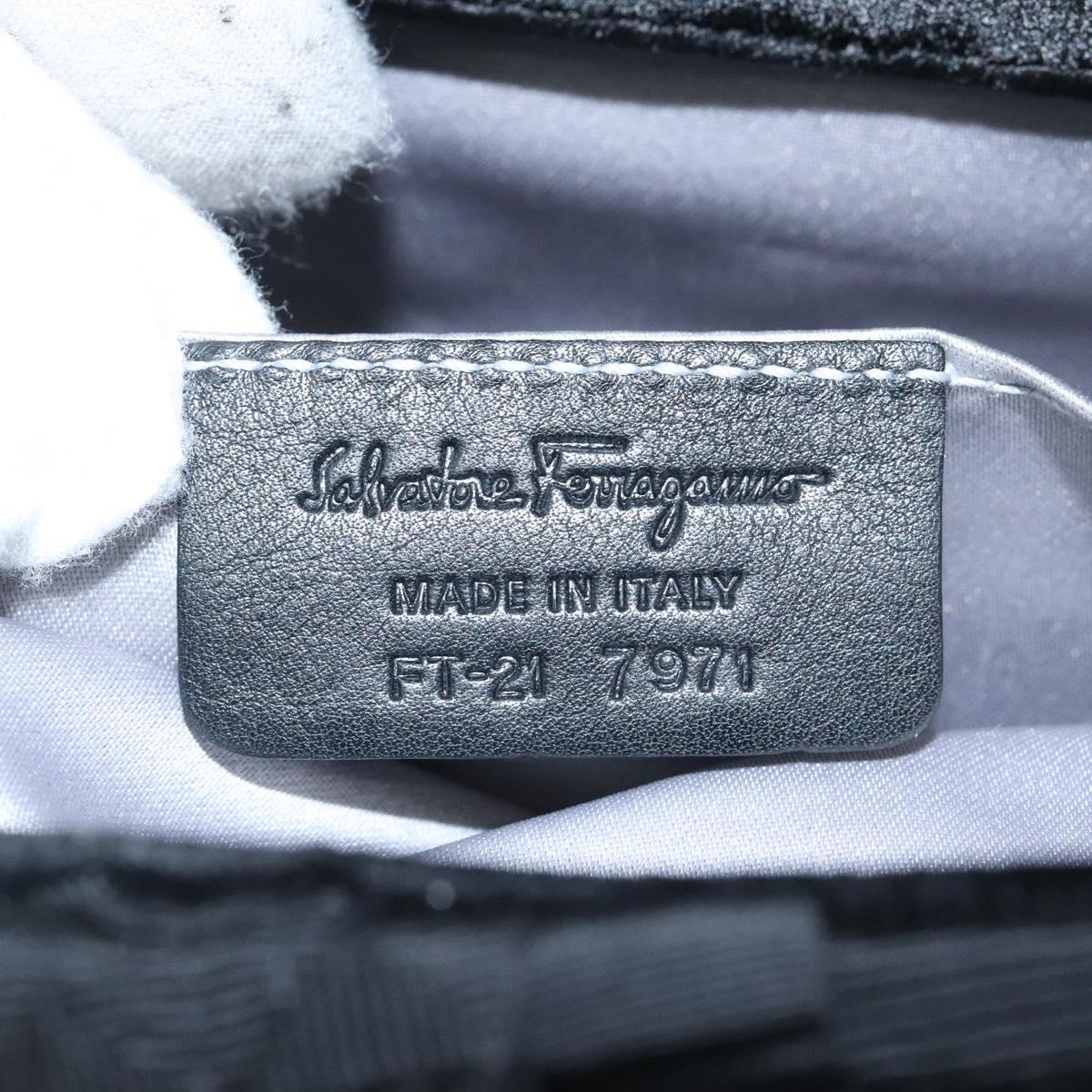 Salvatore Ferragamo Black Suede Handbag (Pre-Owned)