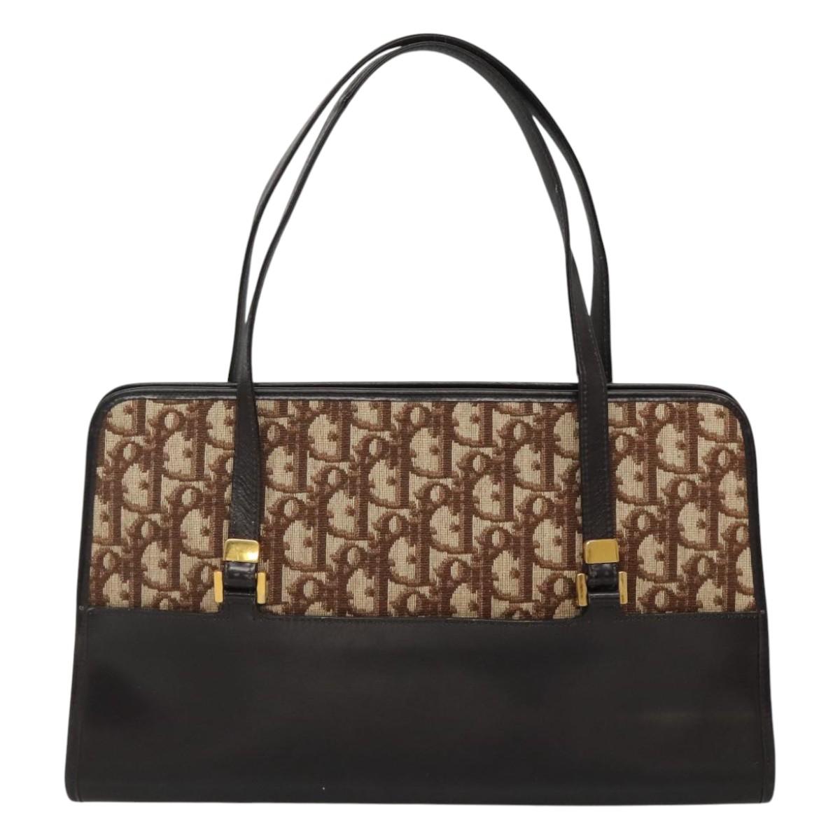 Dior Trotter Beige Canvas Shoulder Bag (Pre-Owned)