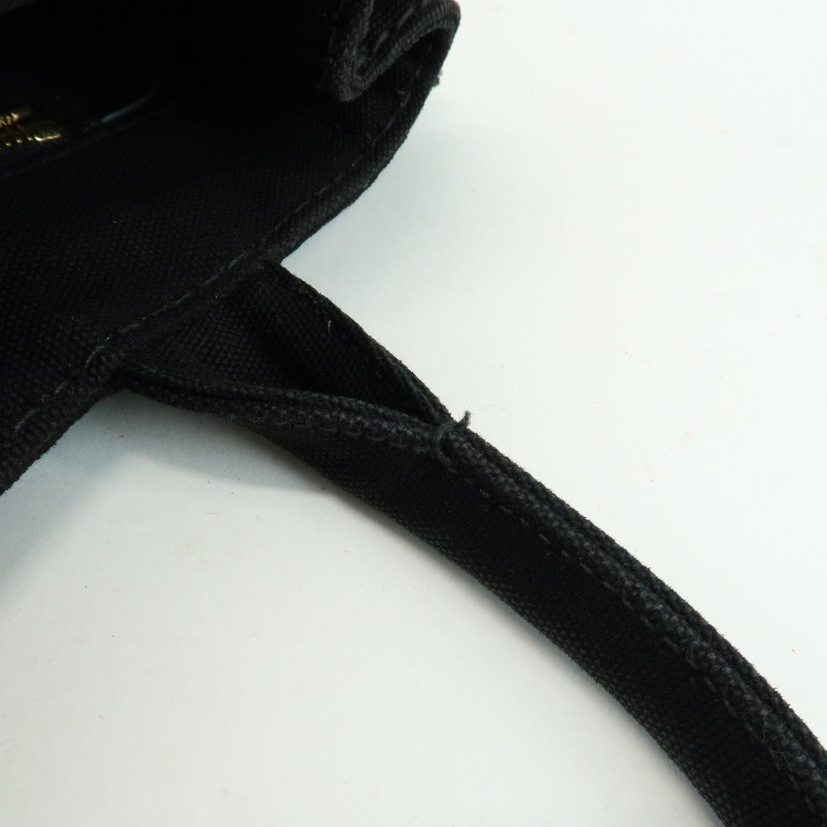 Prada Canapa Canvas Black Canvas Tote Bag Bag (Pre-Owned)