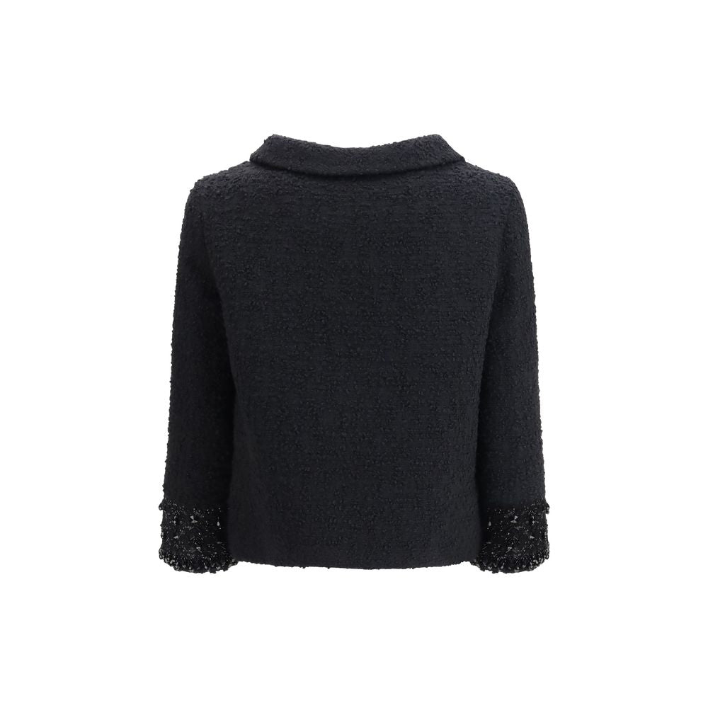 Valentino Black Wool Biker Women's Jacket