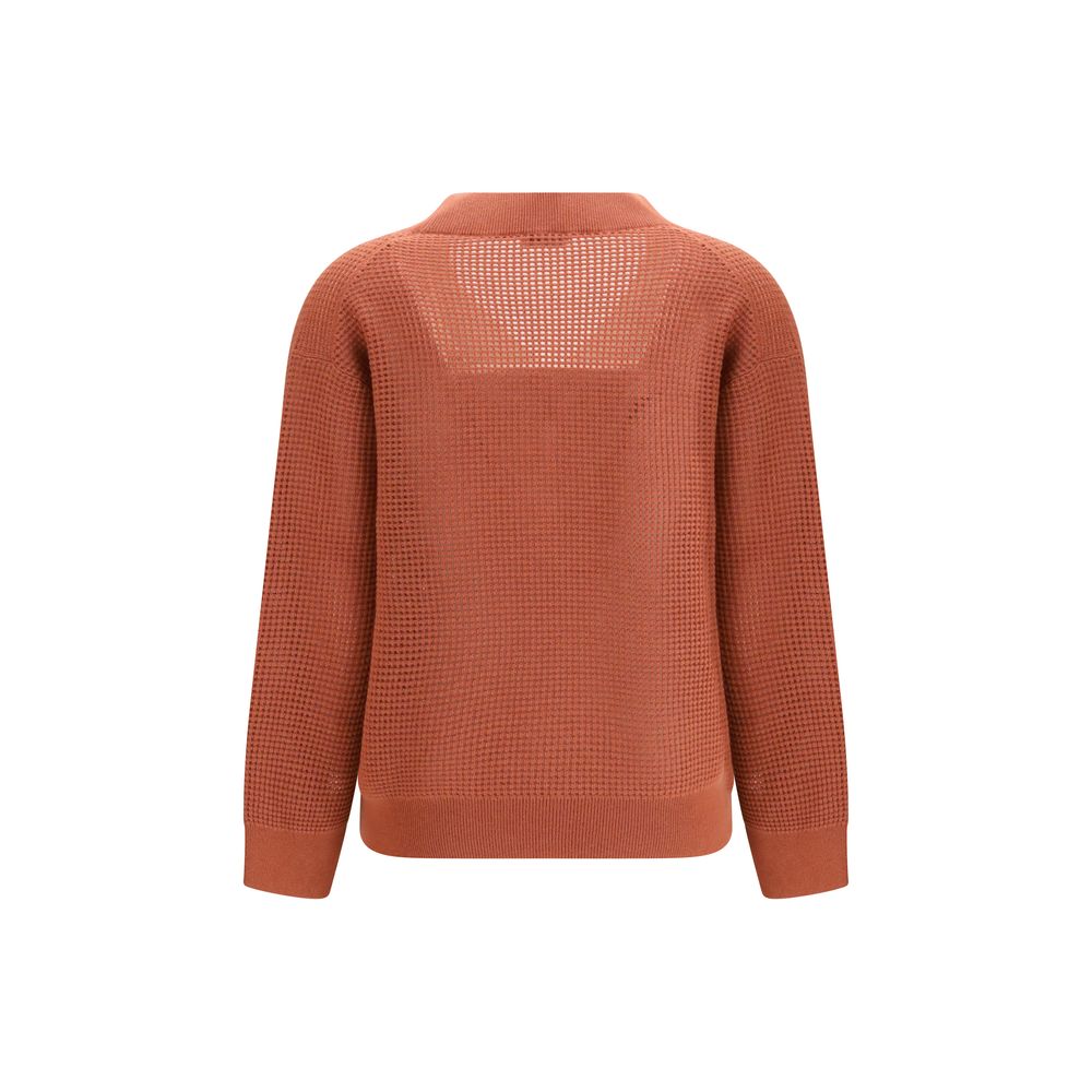 Brunello Cucinelli Red Cashmere Women's Sweater