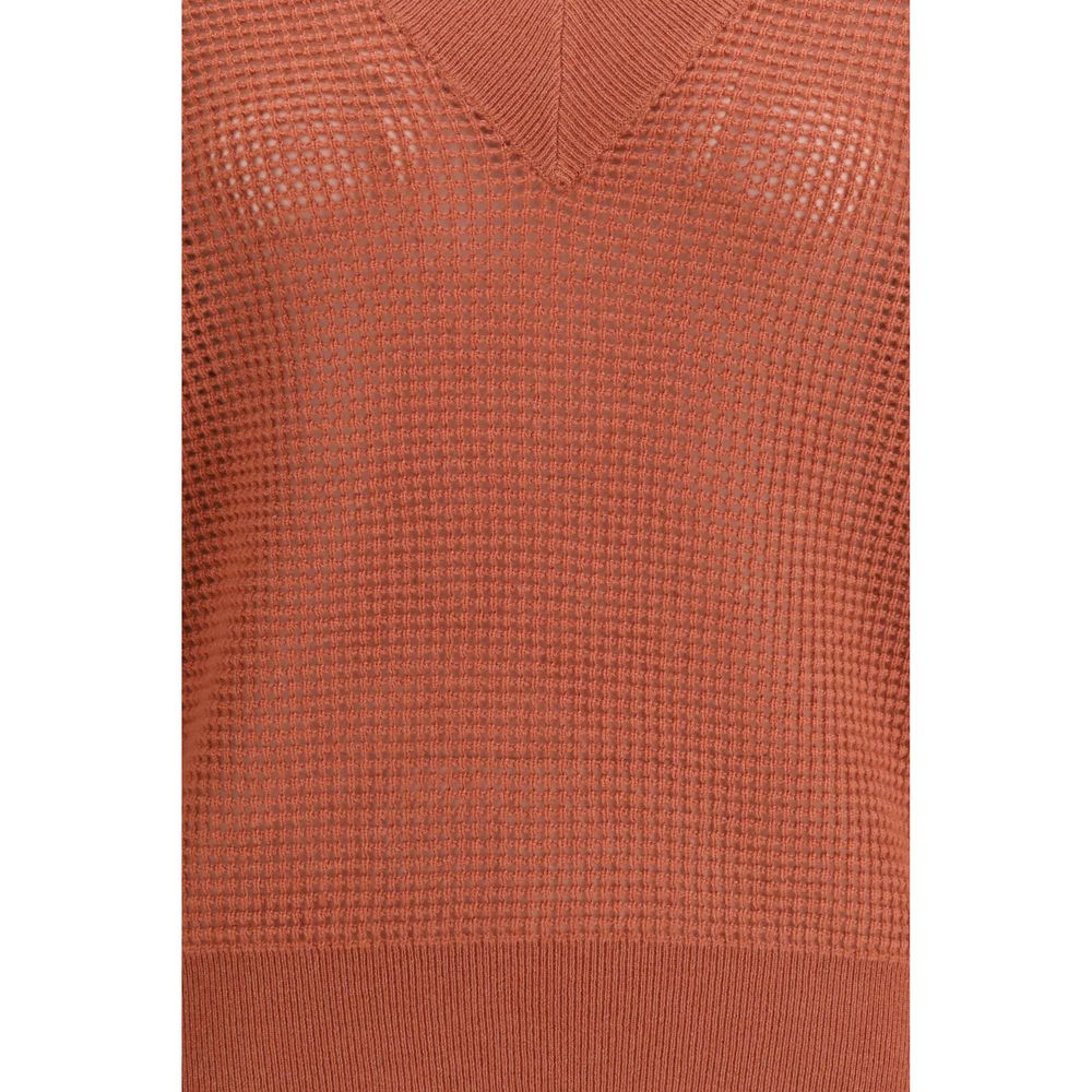 Brunello Cucinelli Red Cashmere Women's Sweater