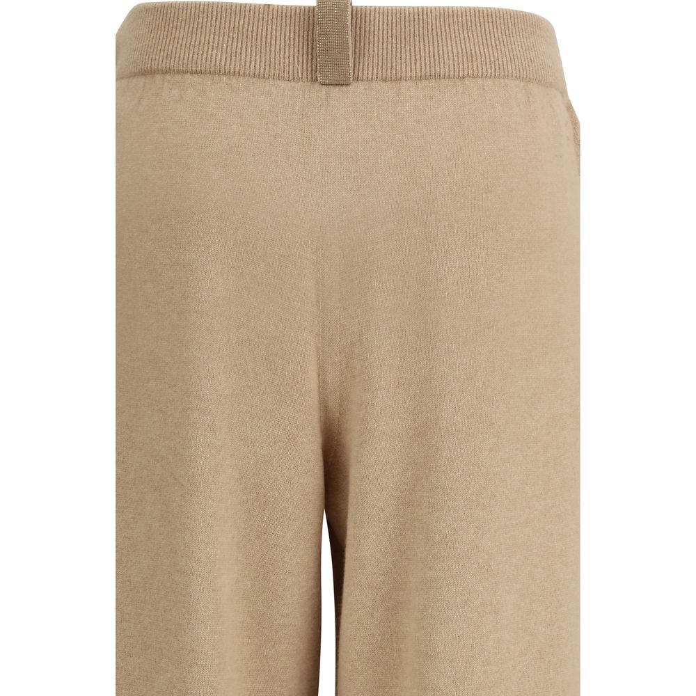 Fabiana Filippi Beige Wool Oves Aries Casual Women's Pants