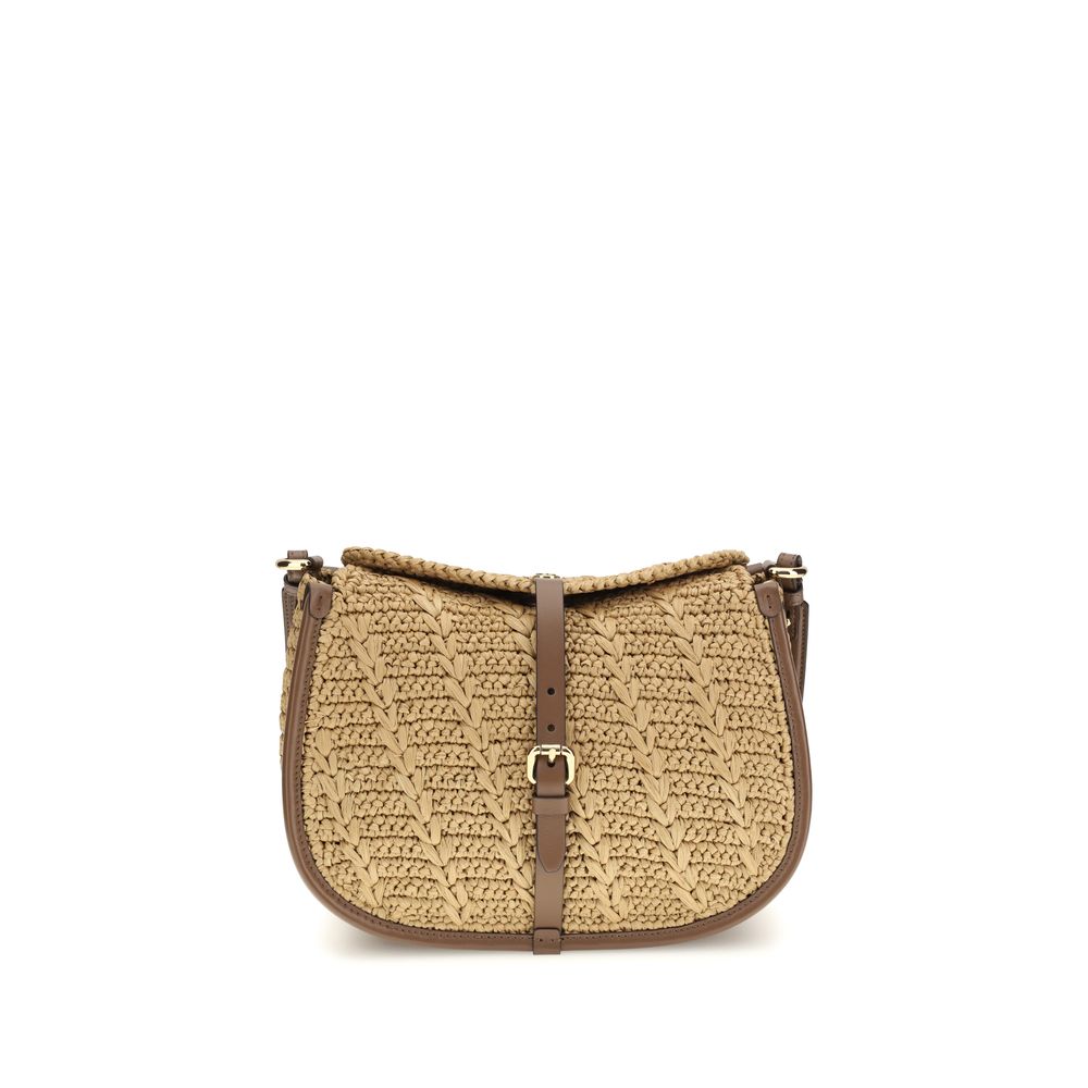 Etro Beige Raffia Shoulder Women's Bag