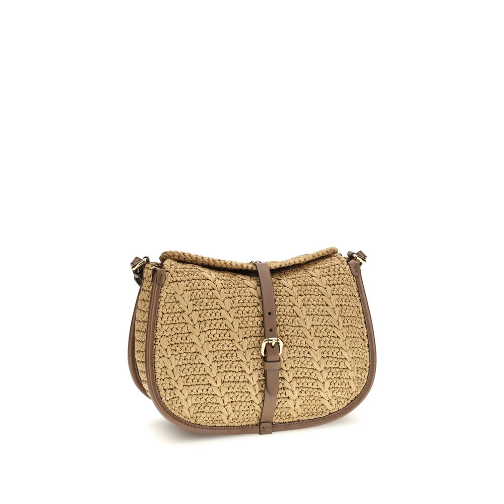 Etro Beige Raffia Shoulder Women's Bag