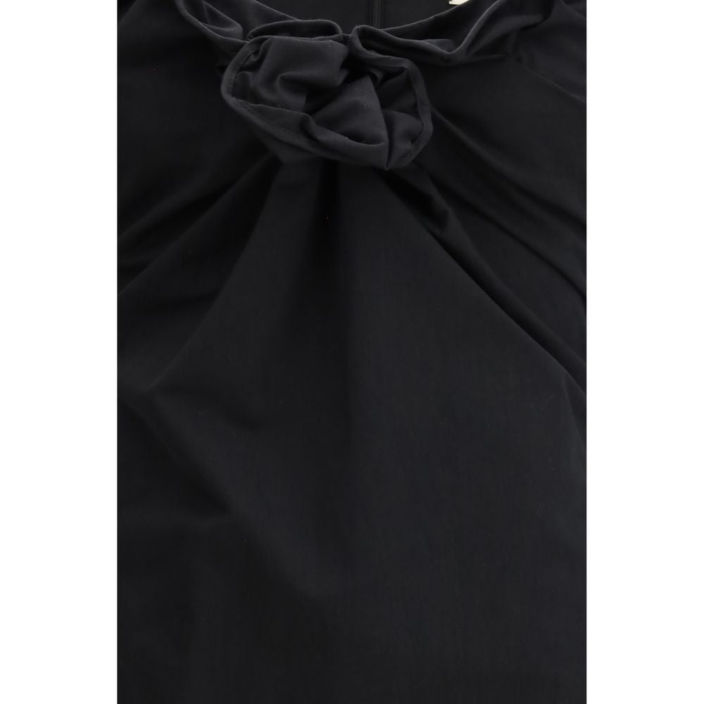 Magda Butrym Black Cotton Casual Women's Dress
