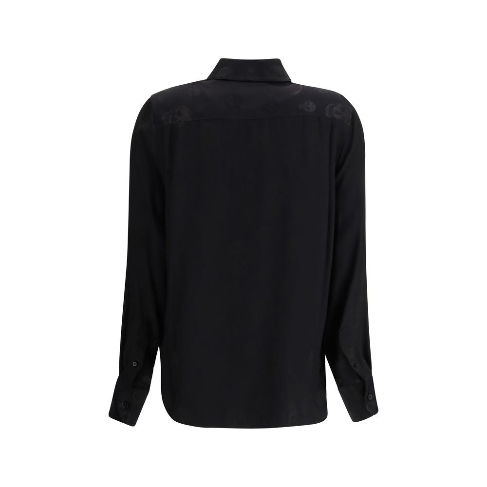 Alexander McQueen Black Viscose Pattern Women's Shirt