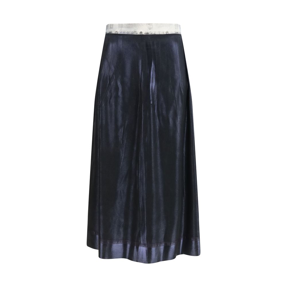 Maison Margiela Blue Acetate Midi Women's Skirt