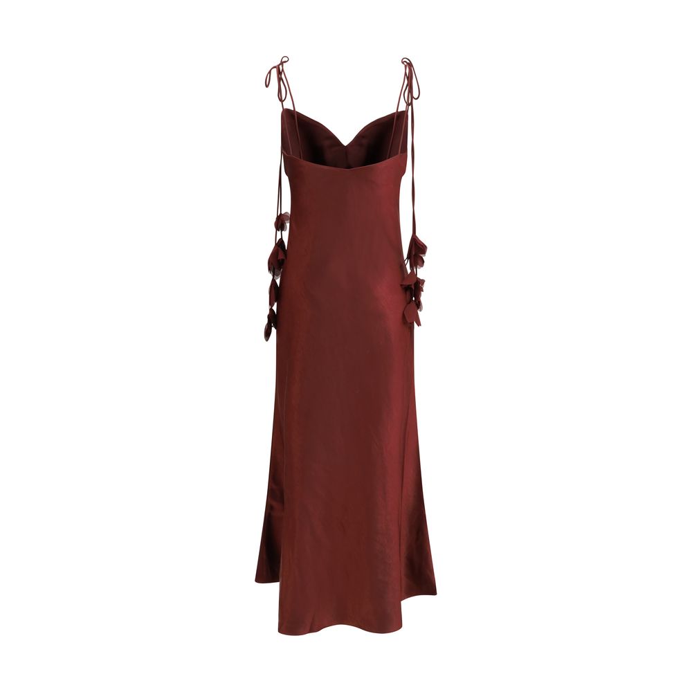 Self-Portrait Bordeaux Polyester Casual Women's Dress