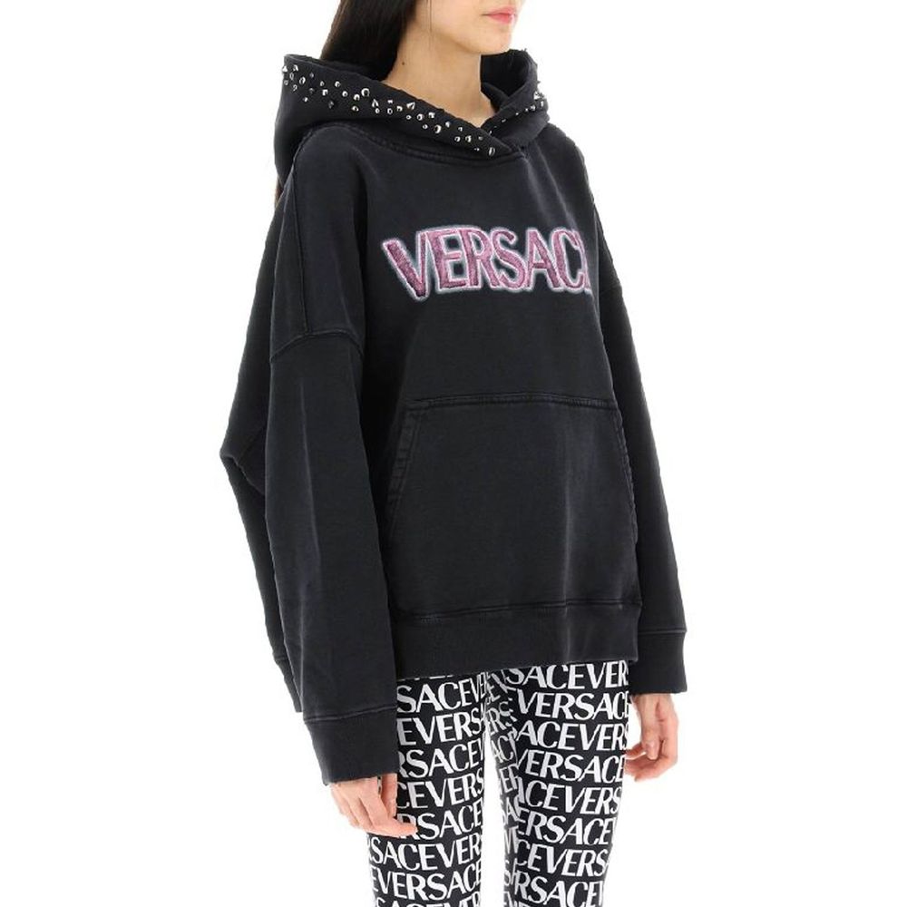 Versace Black Cotton Women's Sweatshirt