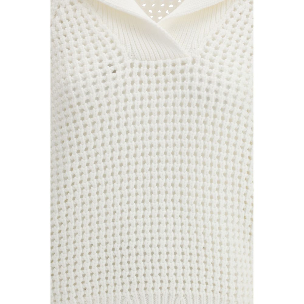 Brunello Cucinelli White Cotton Women's Sweatshirt