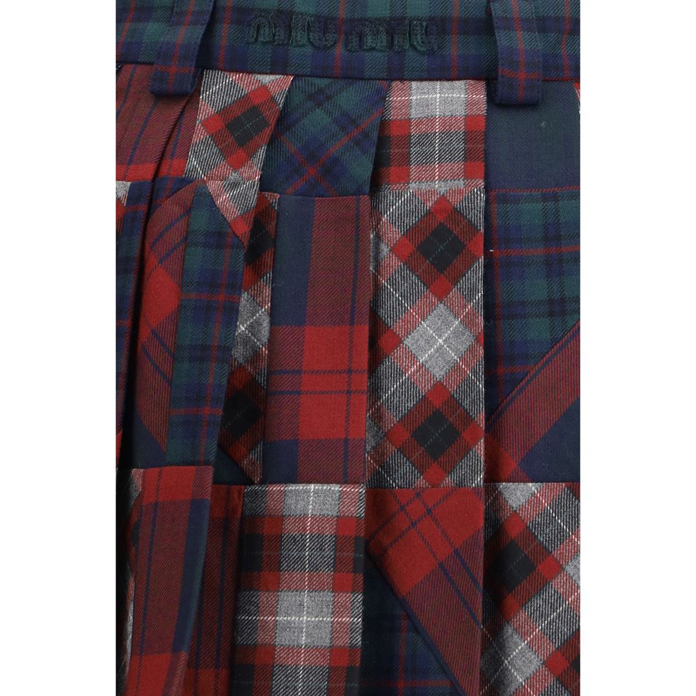 Miu Miu Multicolor Wool Mini Women's Skirt