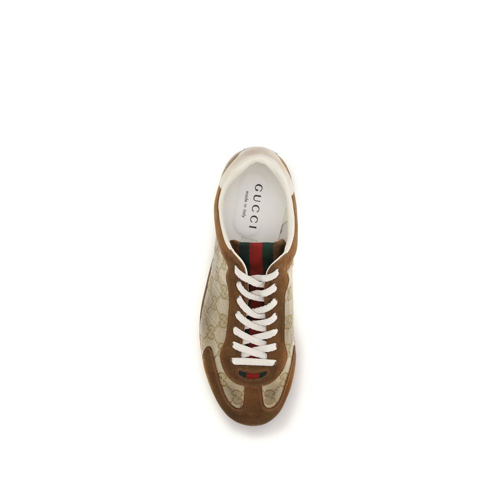 Gucci Brown Calf Leather Bos Taurus Men's Sneakers