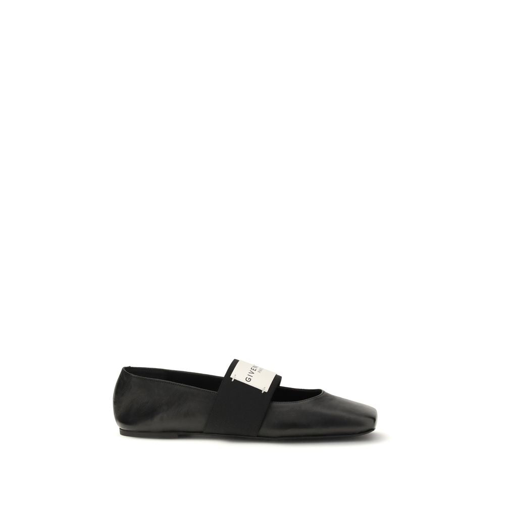 Givenchy Black Lamb Ovis Aries Aries Ballet Women's Flats