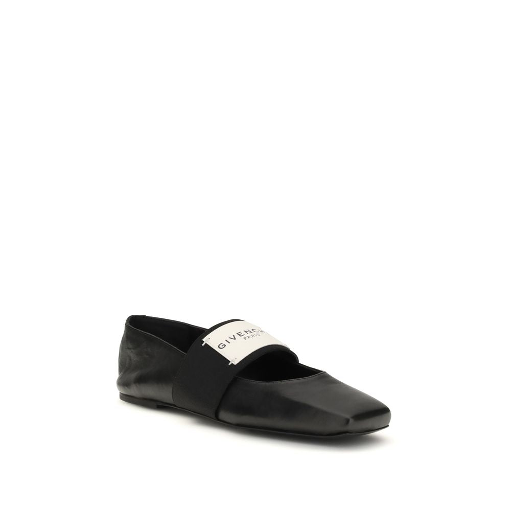 Givenchy Black Lamb Ovis Aries Aries Ballet Women's Flats