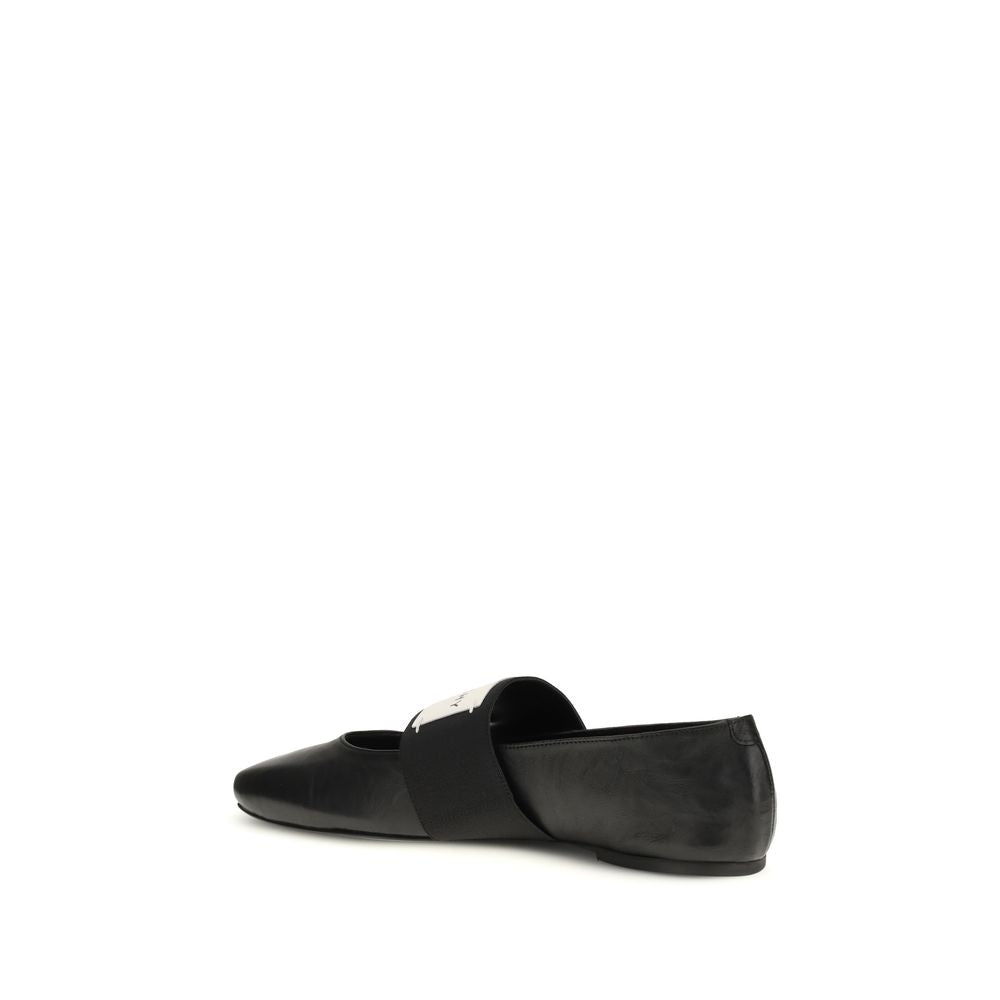 Givenchy Black Lamb Ovis Aries Aries Ballet Women's Flats