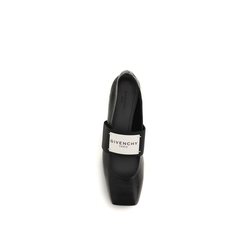 Givenchy Black Lamb Ovis Aries Aries Ballet Women's Flats