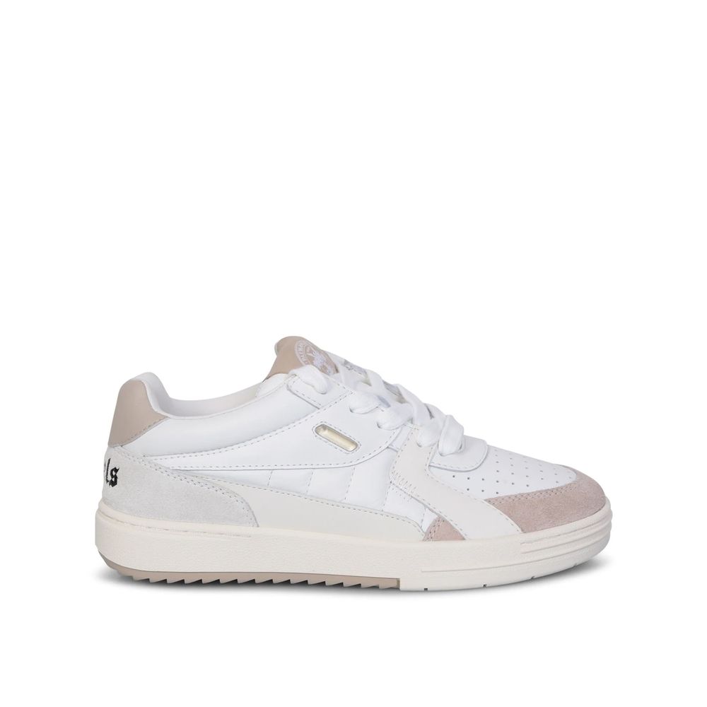Palm Angels White Calfskin Athletic Women's Sneakers