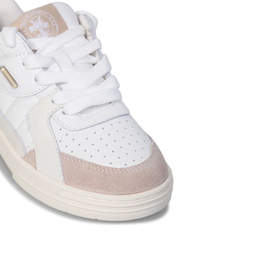 Palm Angels White Calfskin Athletic Women's Sneakers