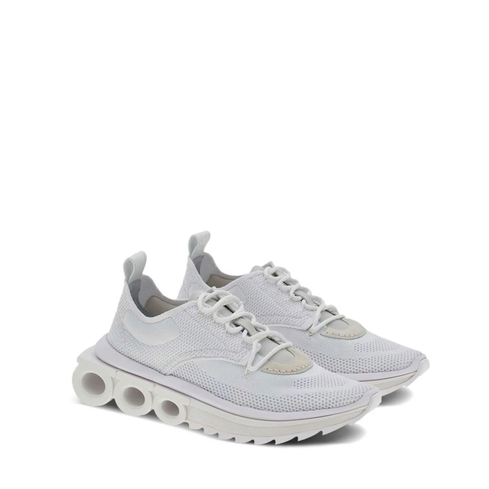 Salvatore Ferragamo White Nylon Athletic Men's Sneakers