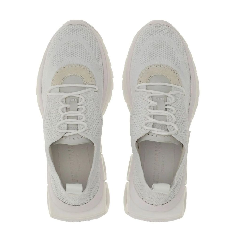 Salvatore Ferragamo White Nylon Athletic Men's Sneakers