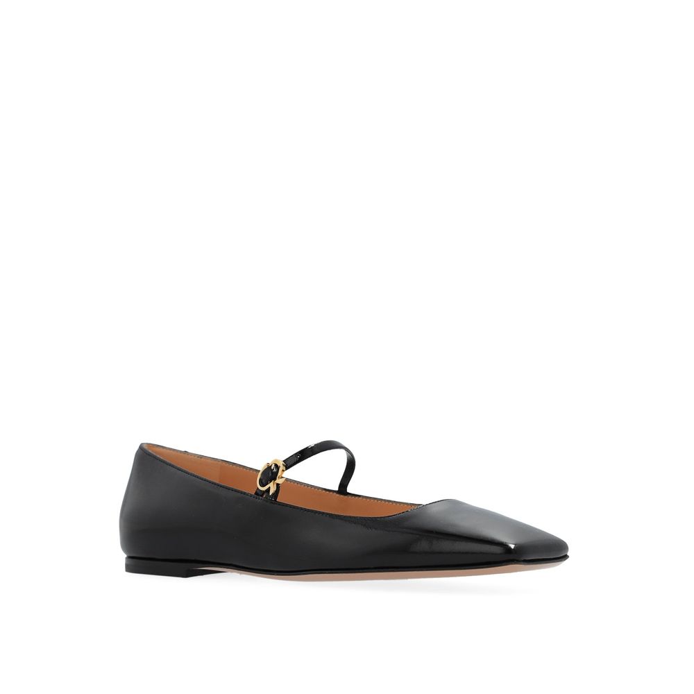Gianvito Rossi Black Calfskin Ballet Women's Flats
