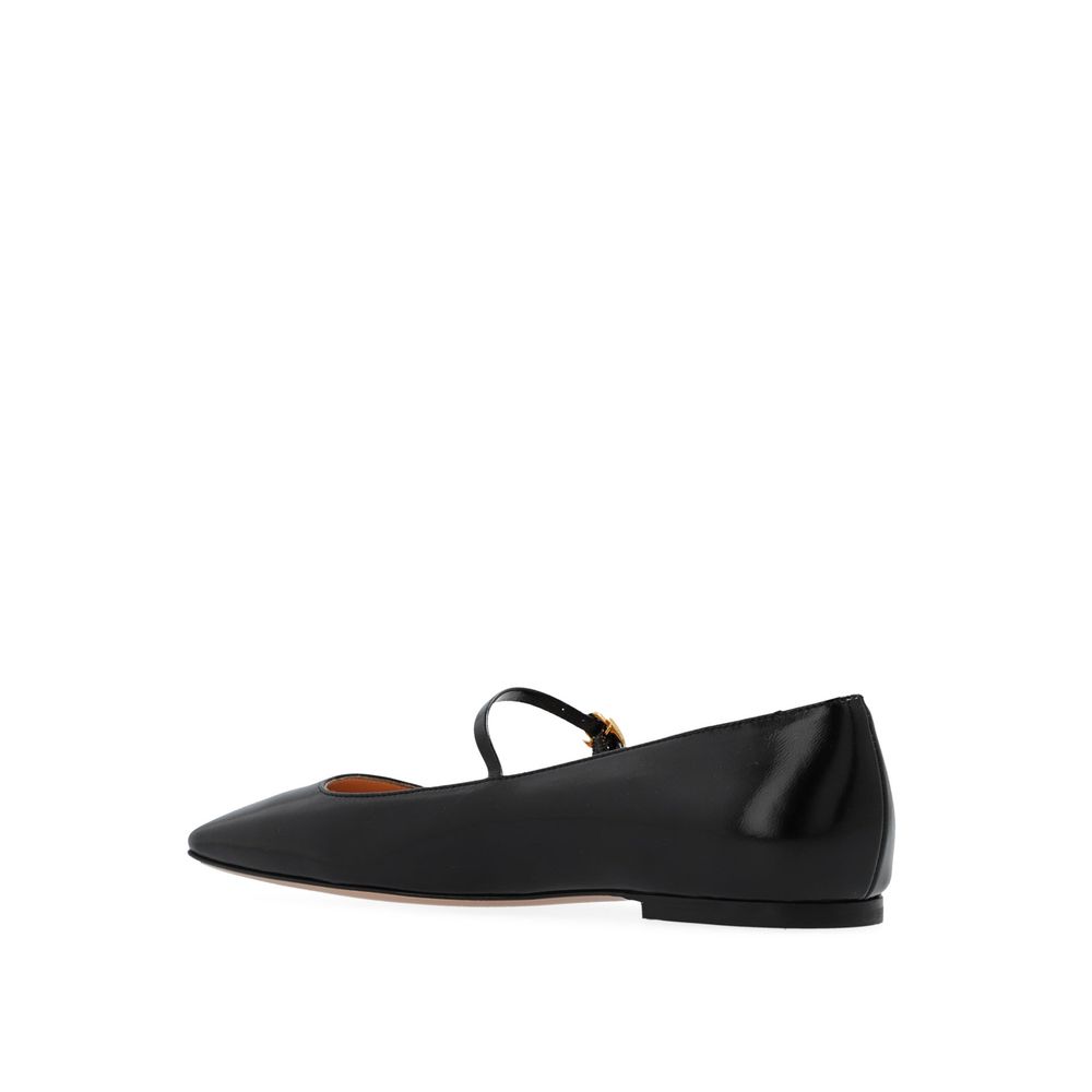 Gianvito Rossi Black Calfskin Ballet Women's Flats