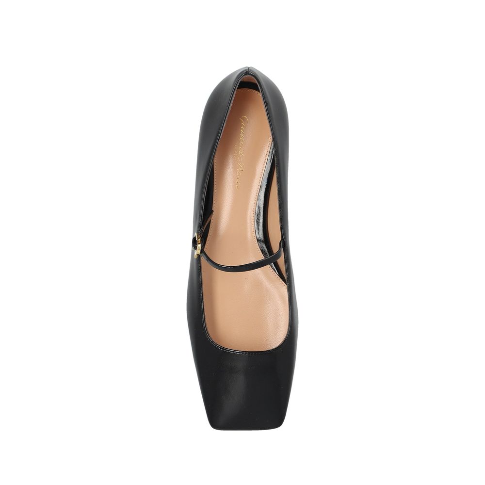 Gianvito Rossi Black Calfskin Ballet Women's Flats