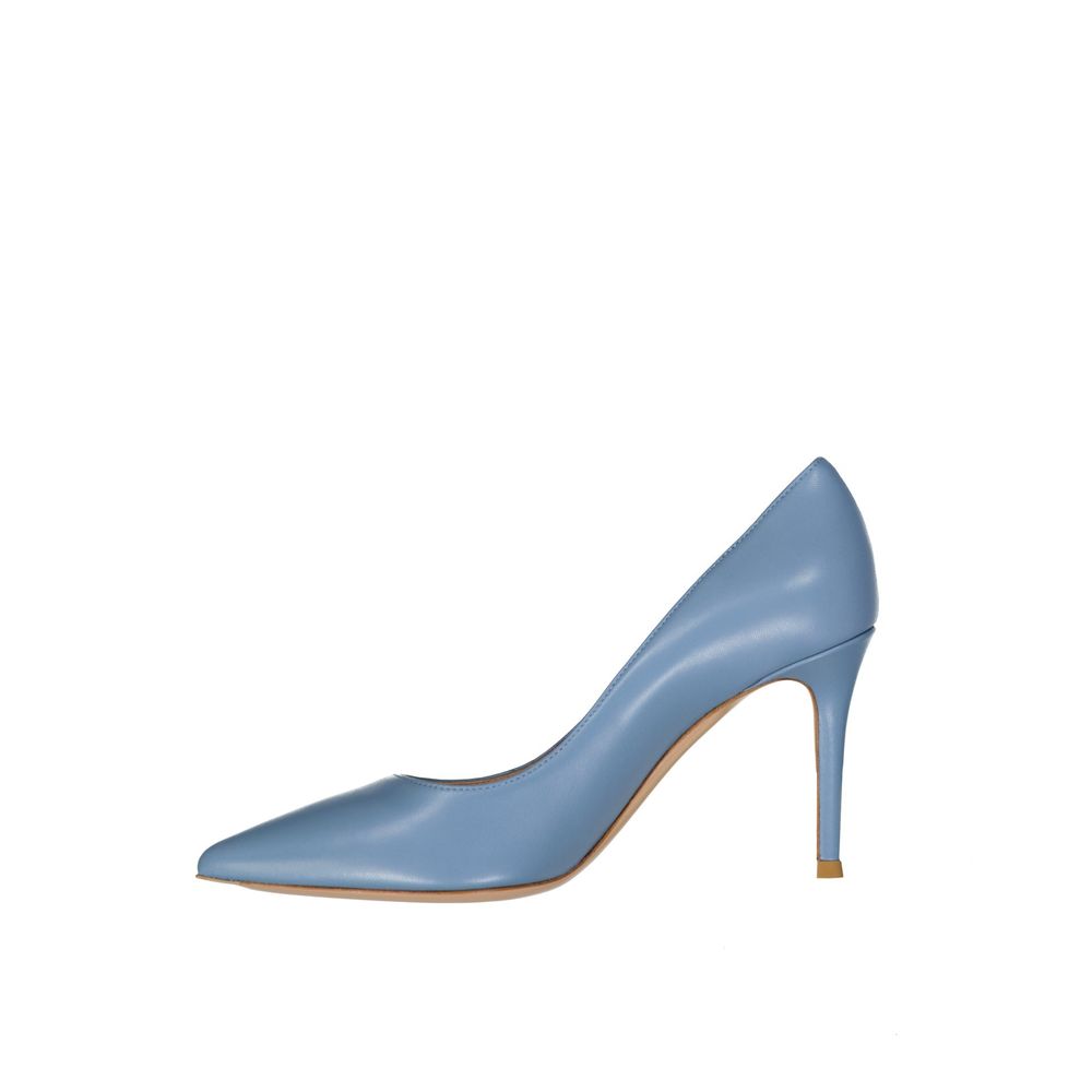 Gianvito Rossi Blue Leather High Heel Women's Pumps