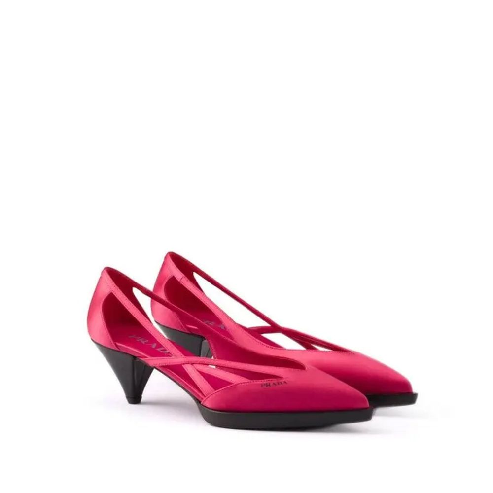 Prada Multicolor Silk Mid Heel Women's Pumps