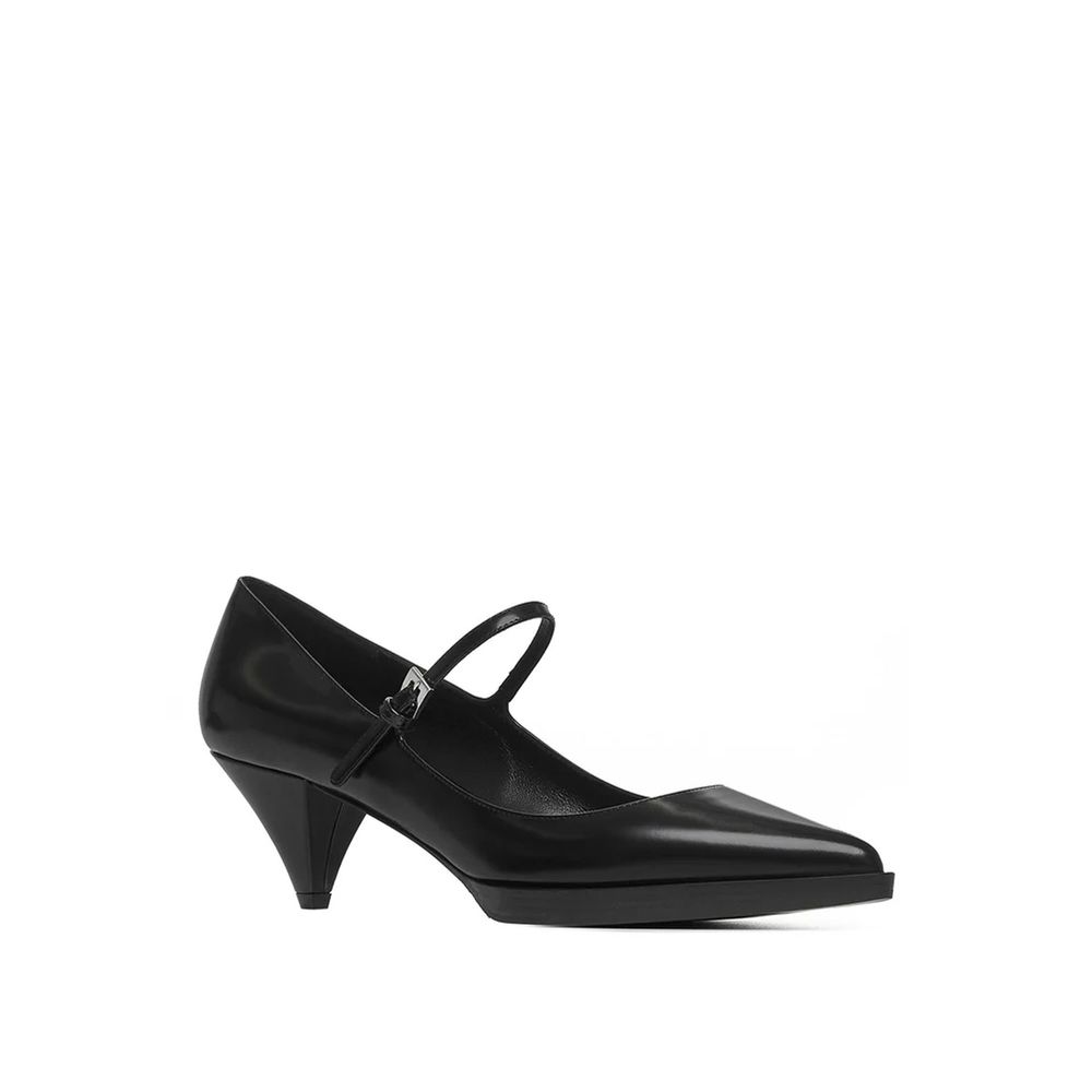 Prada Black Calfskin Mid Heel Women's Pumps