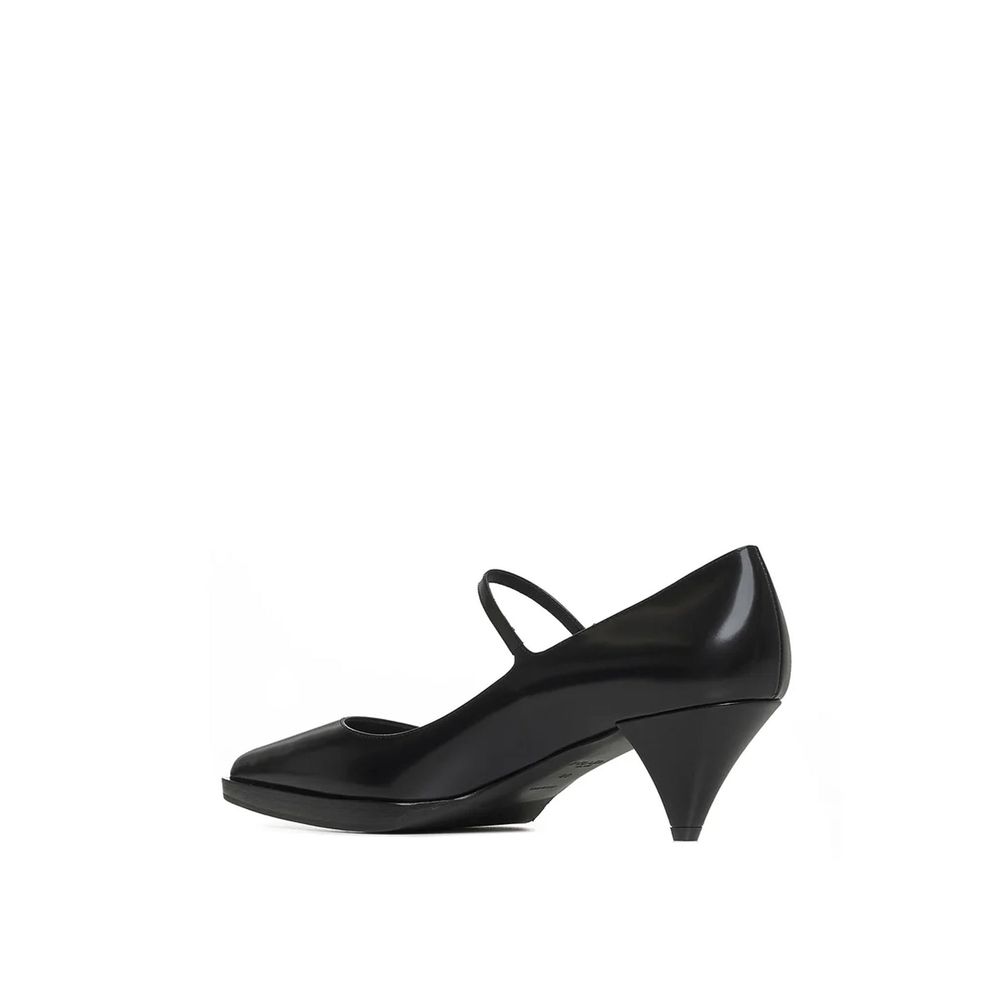 Prada Black Calfskin Mid Heel Women's Pumps