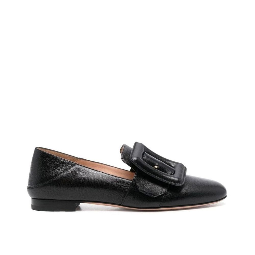 Bally Black Calfskin Slip-On Women's Loafers