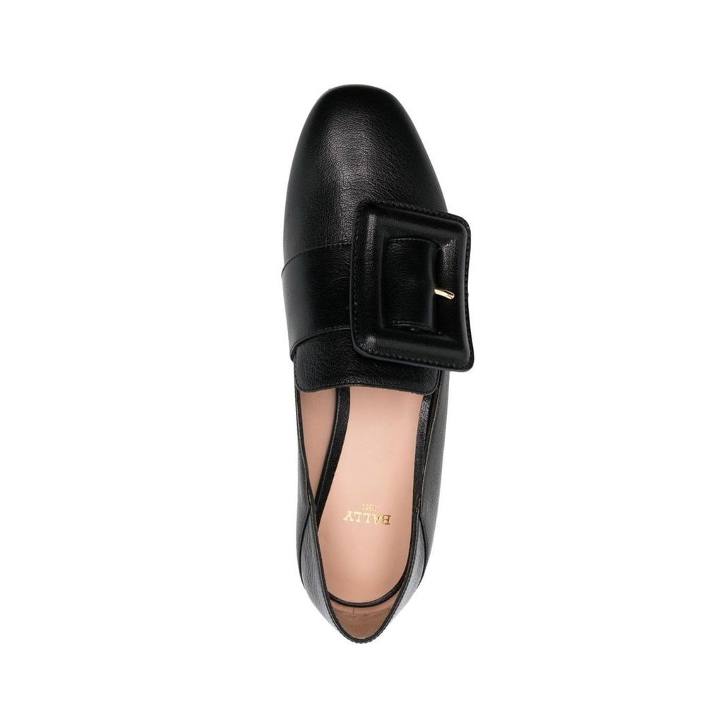 Bally Black Calfskin Slip-On Women's Loafers
