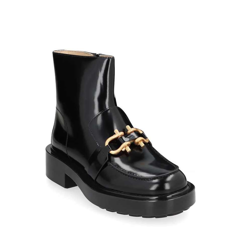 Bottega Veneta Black Calfskin Ankle Women's Boots