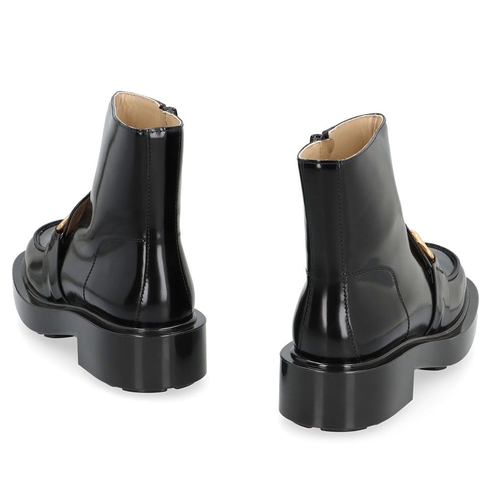 Bottega Veneta Black Calfskin Ankle Women's Boots