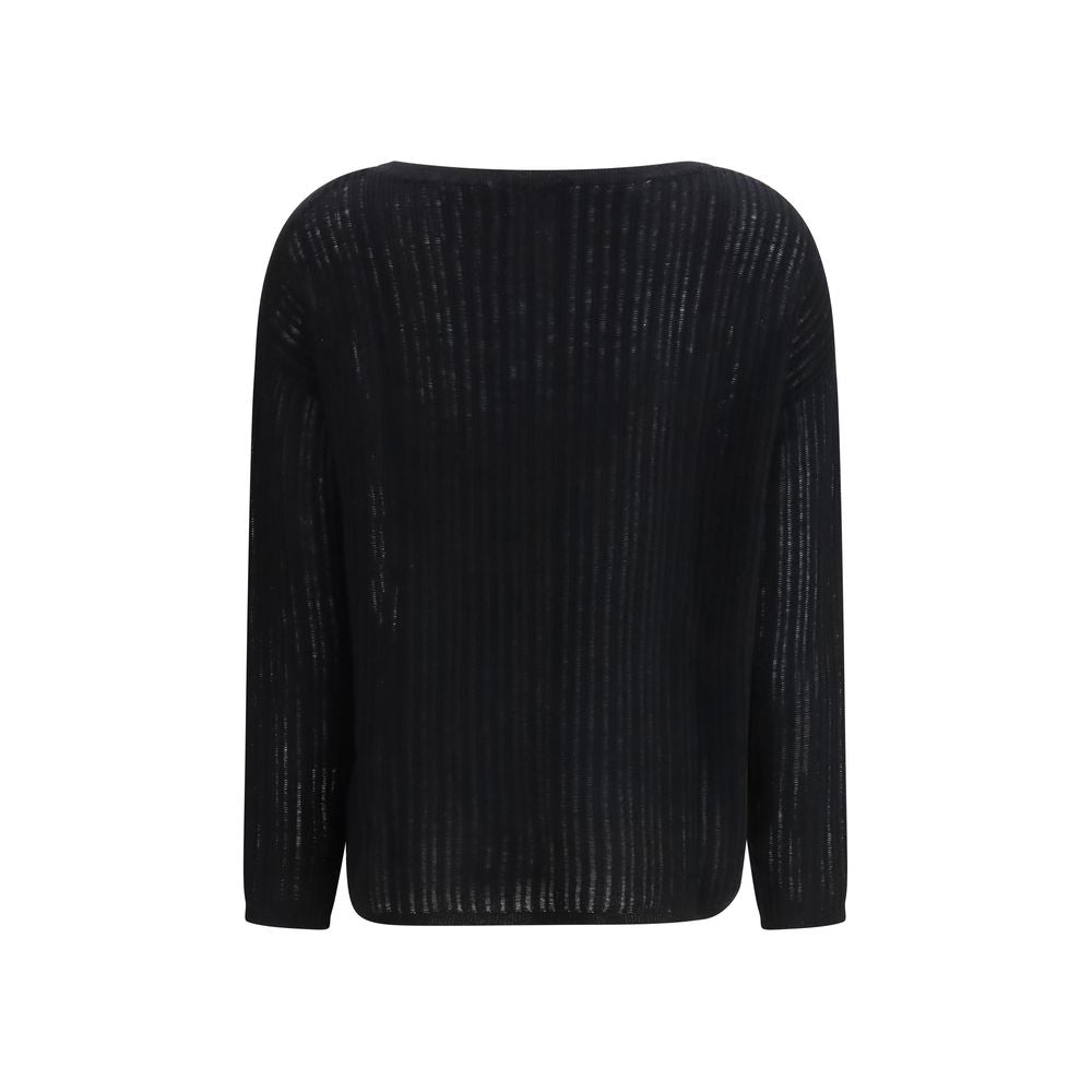 Allude Black Cashmere Women's Sweater