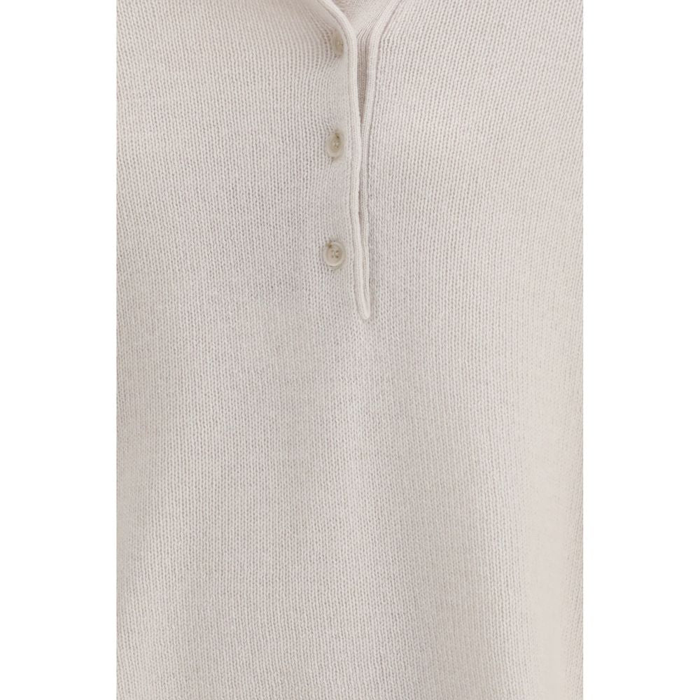 Allude Beige Cashmere Polo Women's Shirt