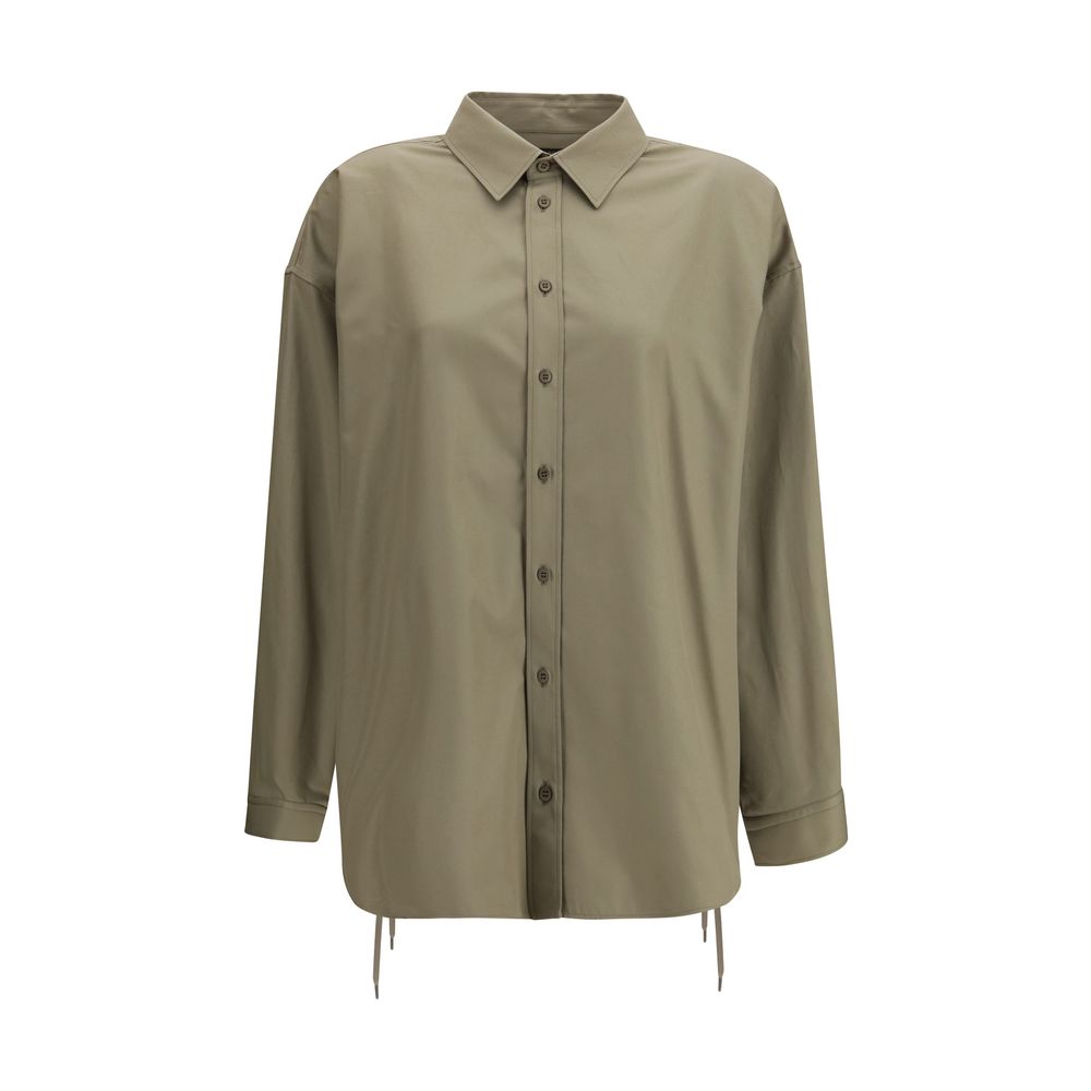 Balenciaga Beige Cotton Dress Women's Shirt