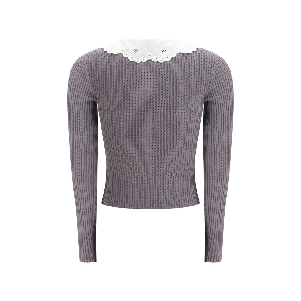 Self-Portrait Gray Viscose Women's Shirt