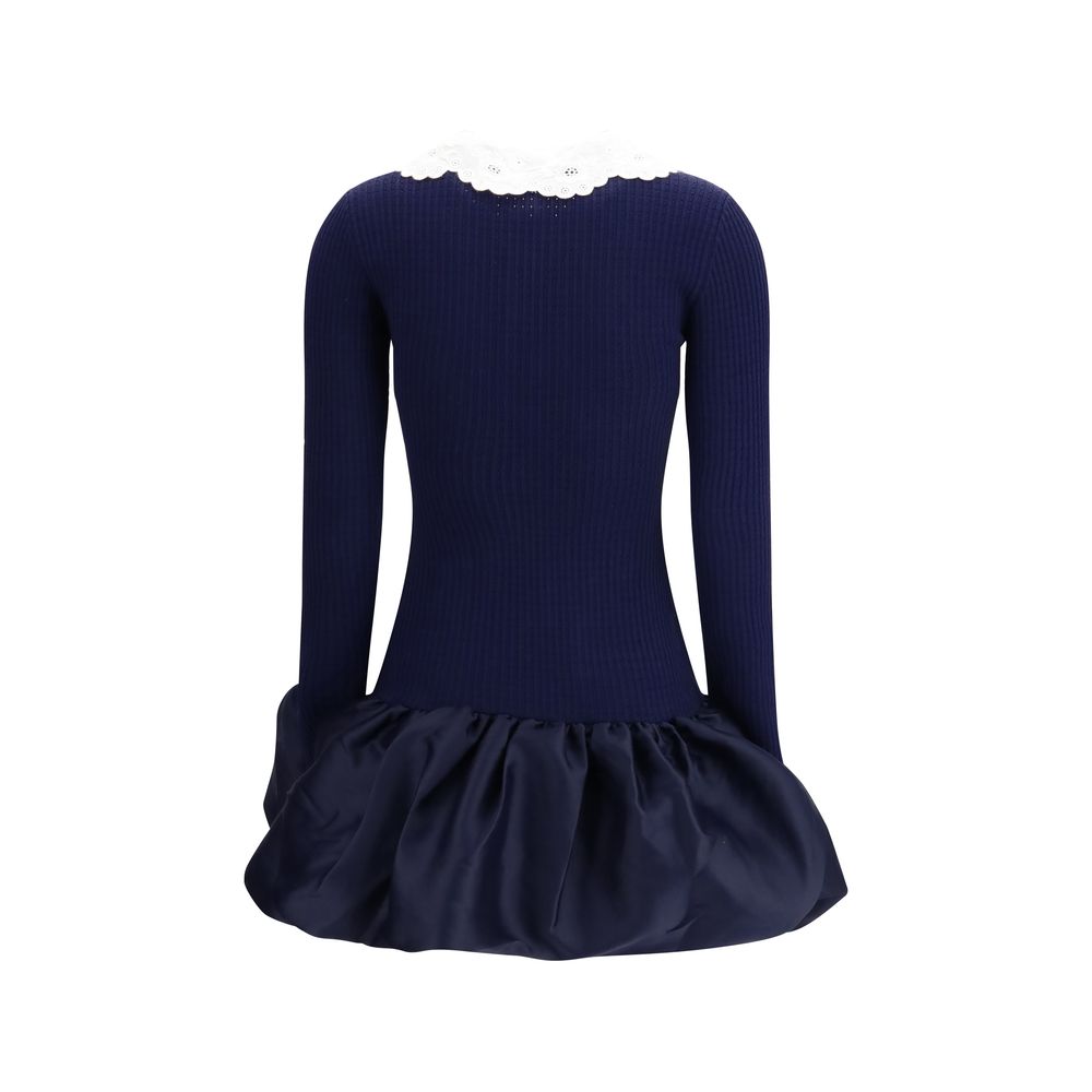 Self-Portrait Blue Viscose Cocktail Women's Dress